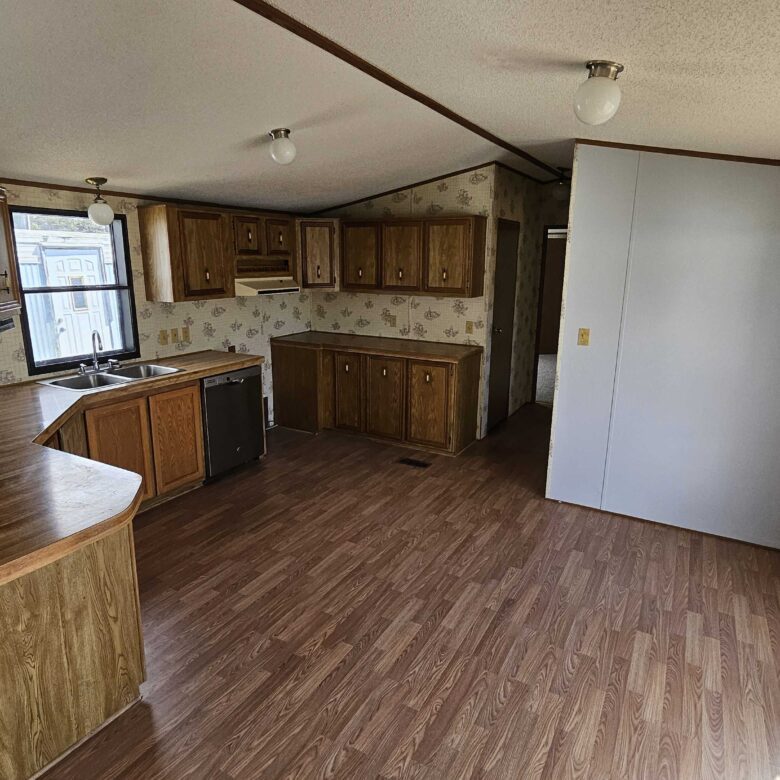 3-bedroom, 2-bathroom home for sale or rent in Eastside Mobile Home Park with ample storage and bright living spaces.