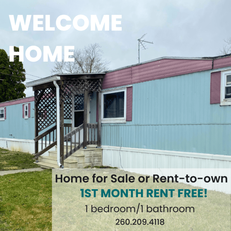Cozy 1-bedroom, 1-bathroom home in Berne Mobile Home Park with bright living spaces and a woody-like interior