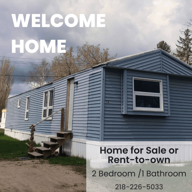 2-bedroom, 1-bathroom home for sale or rent-to-own in Carman Terrace Mobile Home Park with bright living spaces and a woody-like interior.