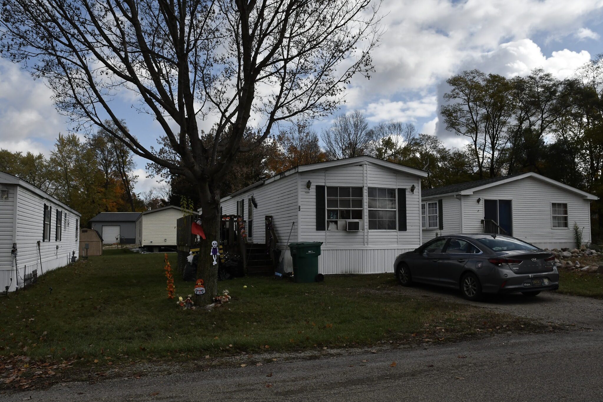 Centreville Mobile Home Park in Michigan with well-maintained mobile homes and lush surroundings