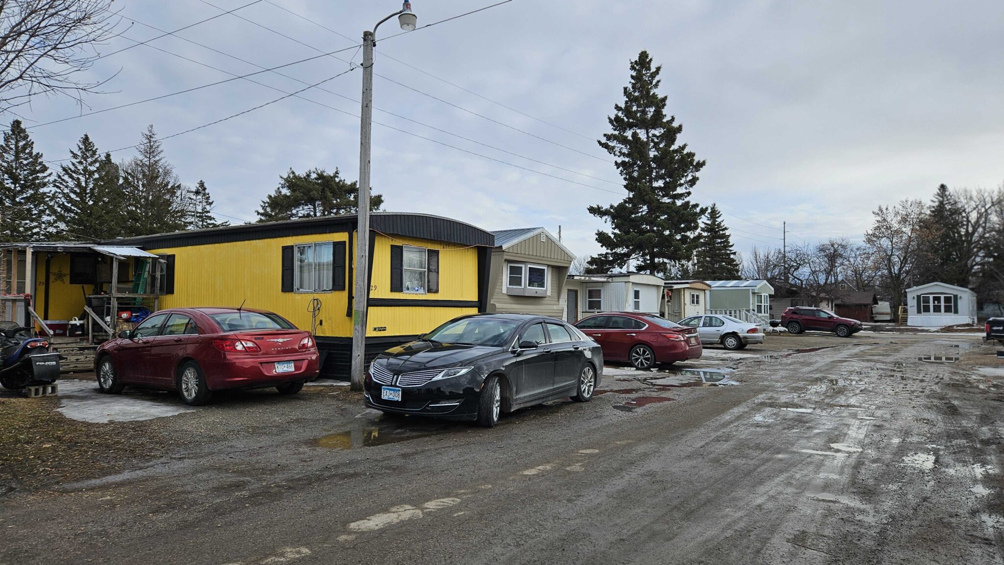 Eastside Mobile Home Park in Roseau, Minnesota with well-kept mobile homes and scenic surroundings