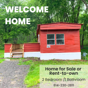 Renovated 2-bedroom, 1-bathroom home for sale or rent-to-own in Hayfield Estates with a bright, open-concept kitchen and charming porch entrance.