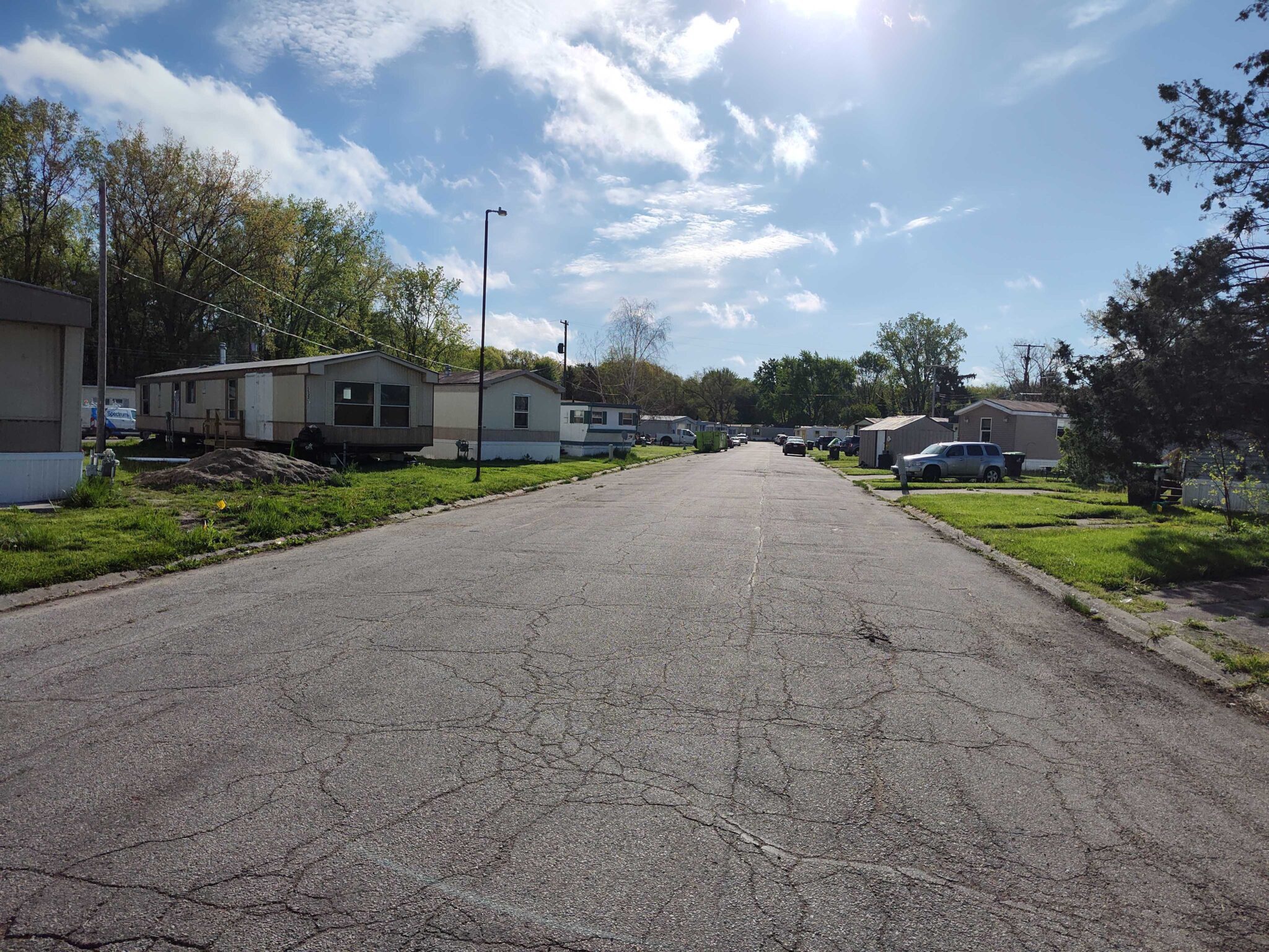 Saginaw Mobile Home Park in Michigan with well-maintained homes.