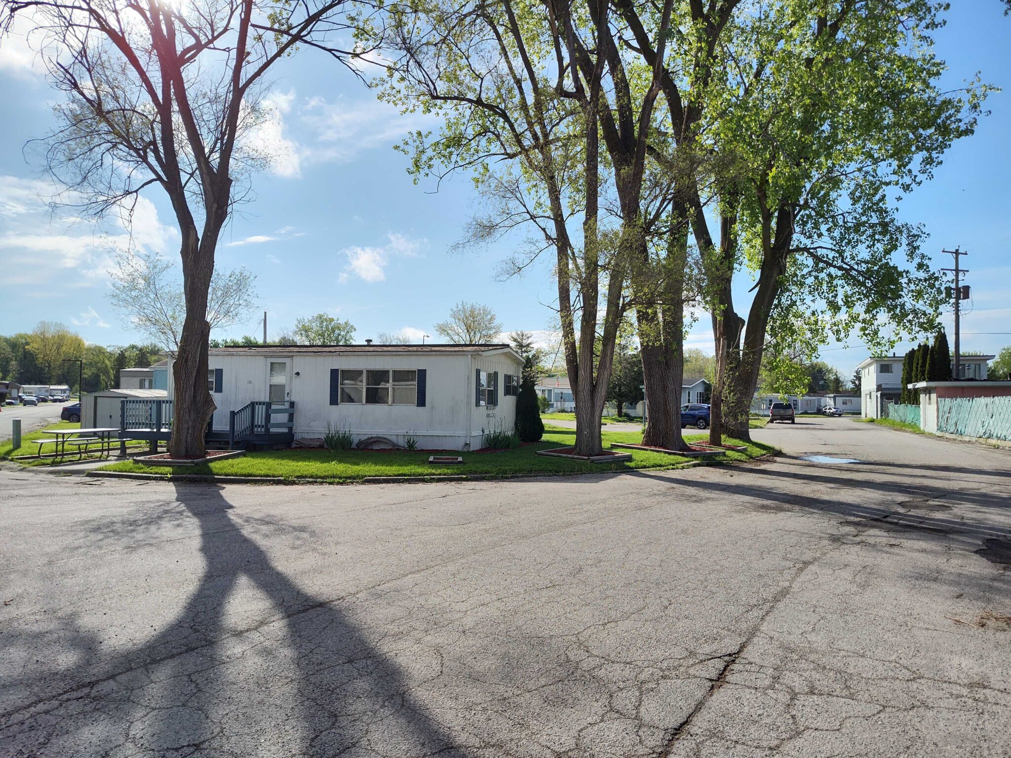 Saginaw Mobile Home Park in Michigan with well-maintained homes.