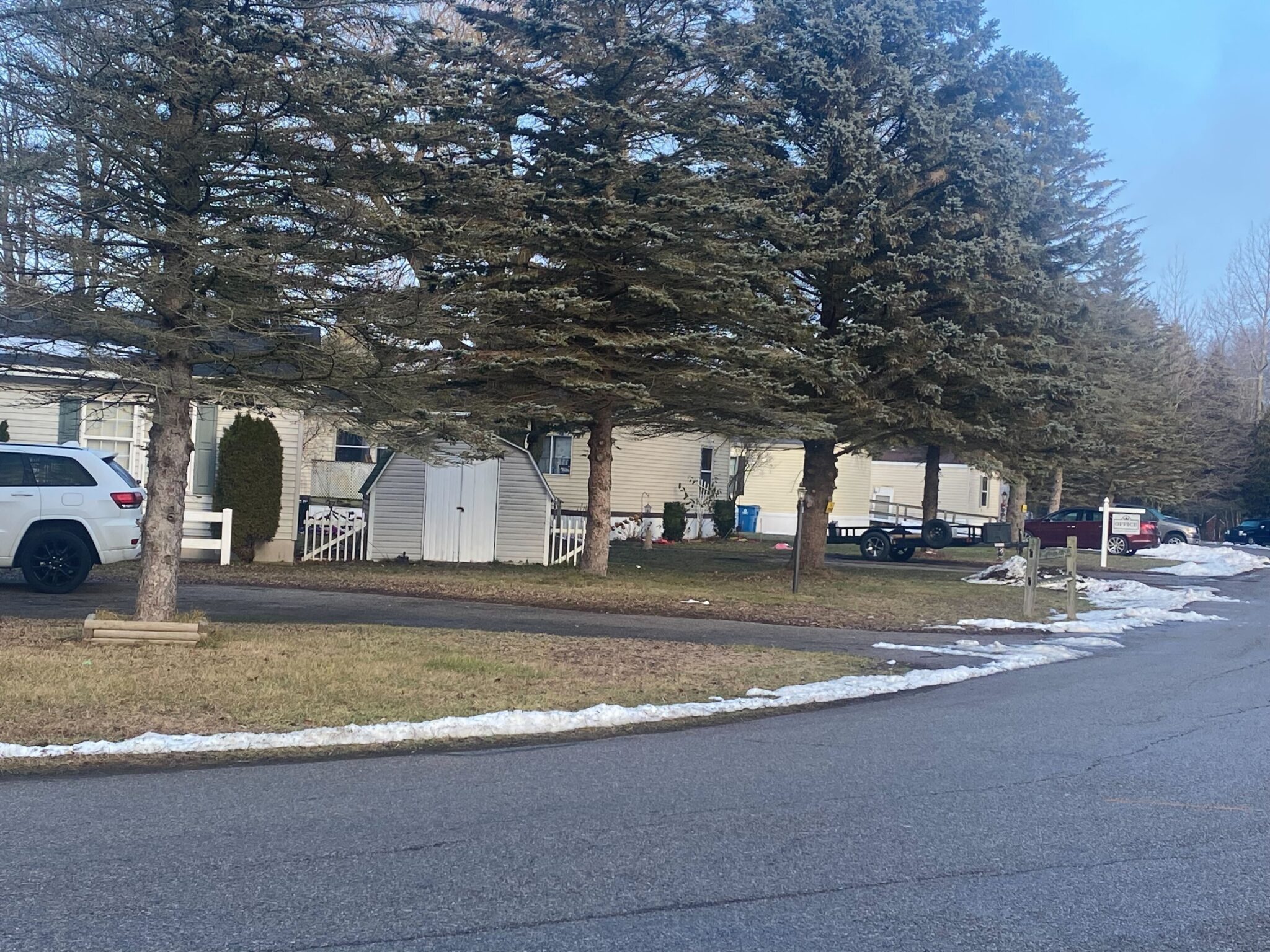 Ludington Mobile Home Park in Michigan with well-maintained mobile homes and lush surroundings