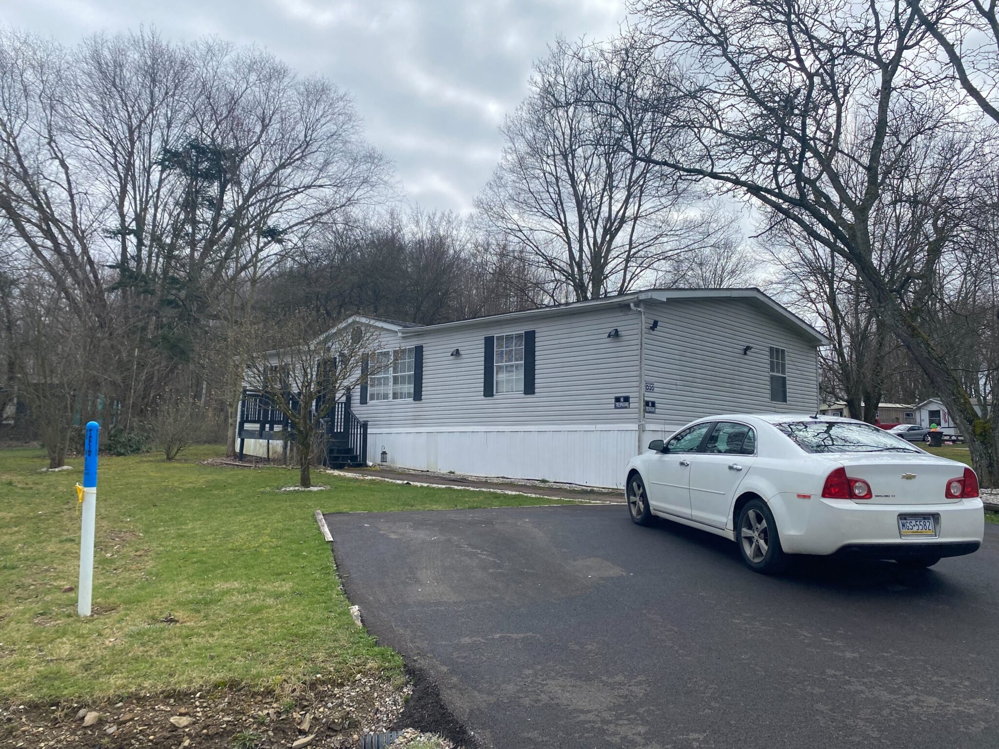 Hayfield Mobile Home Park in Saegertown, Pennsylvania with well-maintained mobile homes and scenic surroundings