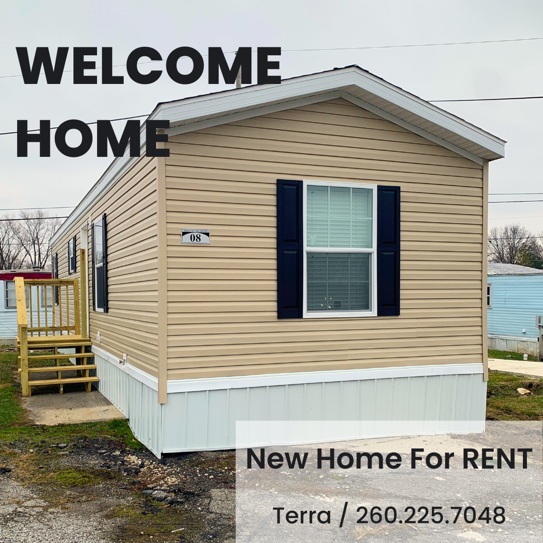 Beautiful 2-bedroom mobile home for rent with open concept kitchen and spacious living area in Southern Court Mobile Home Park