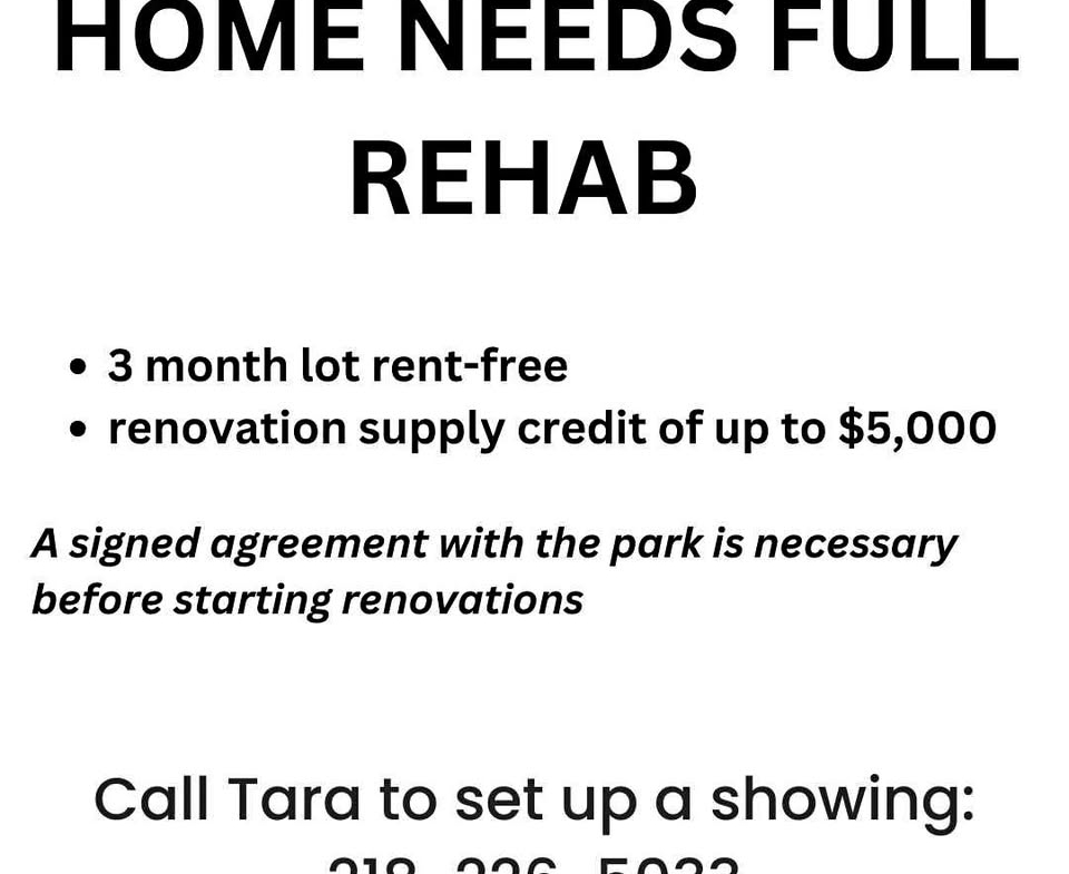 2 BR / 1 BA House for Sale