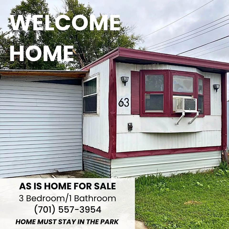 3 BR/ 1 BA Home for Sale Lot 80